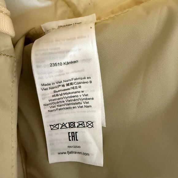 Fjallraven Kanken Backpack Ivory Cream‎ Preowned Seat Pad School Bag main image 8